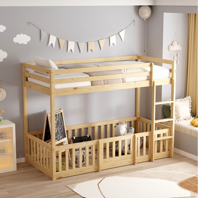 ΠΑΙΔΙΚΗ ΚΟΥΚΕΤΑ ΜΕ ΠΑΡΚΑΚΙ PLAYKID HM703.01 ΞΥΛΟ ΠΕΥΚΟΥ ΦΥΣΙΚΟ 208x101,5x150Υεκ