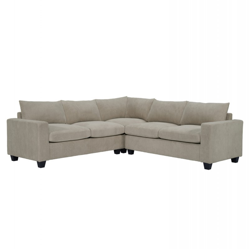 ΓΩΝΙΑΚΟΣ ΚΑΝΑΠΕΣ CALDER HM3286.03 ΜΠΕΖ ΥΦΑΣΜΑ 254x90x91Υεκ.