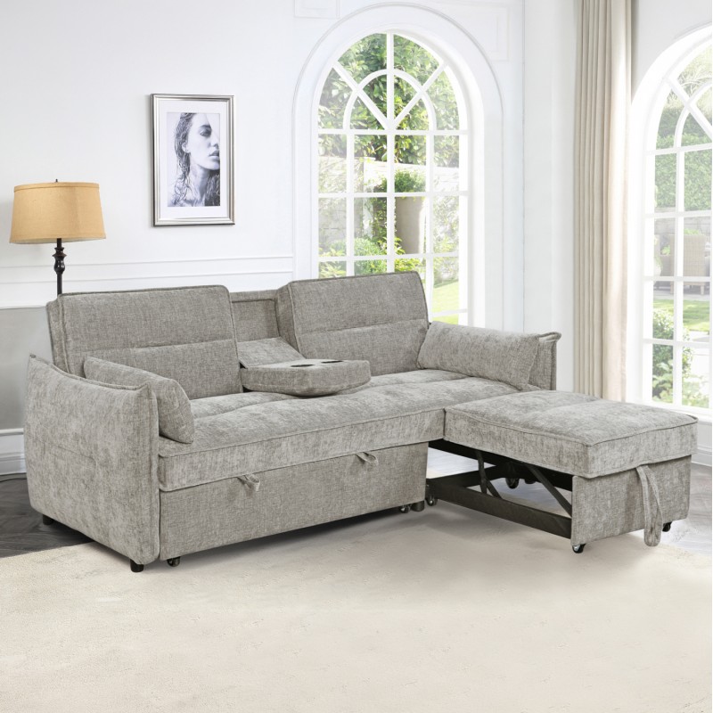 ΚΑΝΑΠΕΣ ΚΡΕΒΑΤΙ 2-ΘΕΣΙΟΣ VELAR HM3305.03 ΜΠΕΖ ΥΦΑΣΜΑ 208x86x85Υεκ.