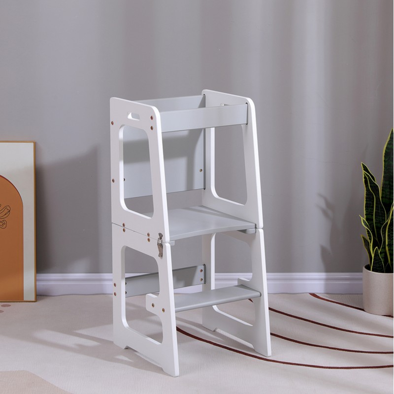 ΠΥΡΓΟΣ ΕΚΜΑΘΗΣΗΣ ΜΕ ΠΙΝΑΚΑ RICKI HM18345.03 ΞΥΛΟ ΠΕΥΚΟΥ ΛΕΥΚΟ/ΓΚΡΙ 37x40x84Υεκ