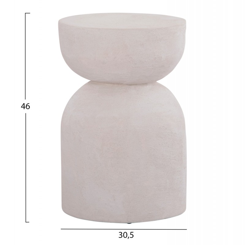 ΣΚΑΜΠΟ ΣΕΙΡΑ SANTORINI HM18041 ΠΟΛΥΡΗΤΙΝΗ ΣΕ ΥΠΟΛΕΥΚΟ Φ30,5x46Υεκ