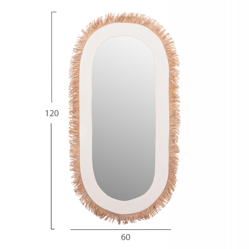 ΚΑΘΡΕΠΤΗΣ ΤΟΙΧΟΥ ΣΕΙΡΑ SANTORINI HM4526 MDF ΥΠΟΛΕΥΚΟ-ΔΙΑΚΟΣΜΗΣΗ ΣΕ ΜΠΕΖ 61x1,8x120Υεκ.