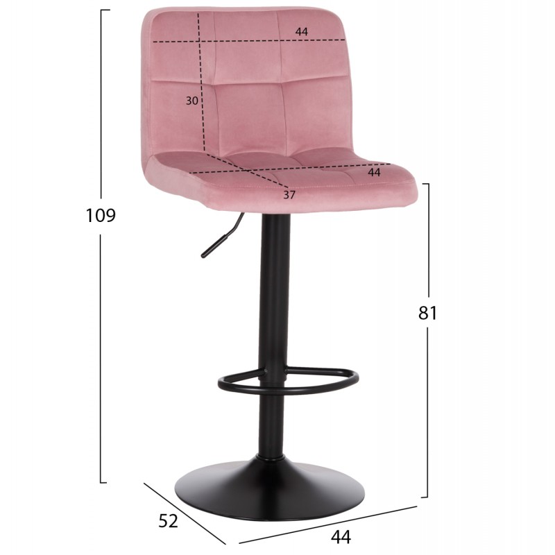 ΣΚΑΜΠΟ ΜΠΑΡ ΠΕΡΙΣΤΡΕΦ. DIANA HM202.42 ΣΑΠΙΟ ΜΗΛΟ ΒΕΛΟΥΔΟ--ΜΕΤΑΛΛΟ ΜΑΥΡΟ ΜΑΤ 44x52x109Υ