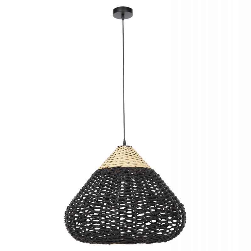 ΦΩΤΙΣΤΙΚΟ ΟΡΟΦΗΣ ΚΡΕΜΑΣΤΟ HM4346 ΑΠΟ PAPER ROPE ΜΠΕΖ ΚΑΙ ΜΑΥΡΟ Φ55,5x44Υεκ.