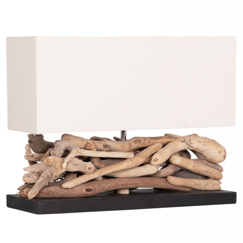 ΕΠΙΤΡΑΠΕΖΙΟ ΟΡΘΟΓΩΝΙΟ ΦΩΤΙΣΤΙΚΟ TWIGGY HM4432 DRIFTWOOD & ΛΕΥΚΟ ΚΑΠΕΛΟ 50x16,5x38Υεκ.