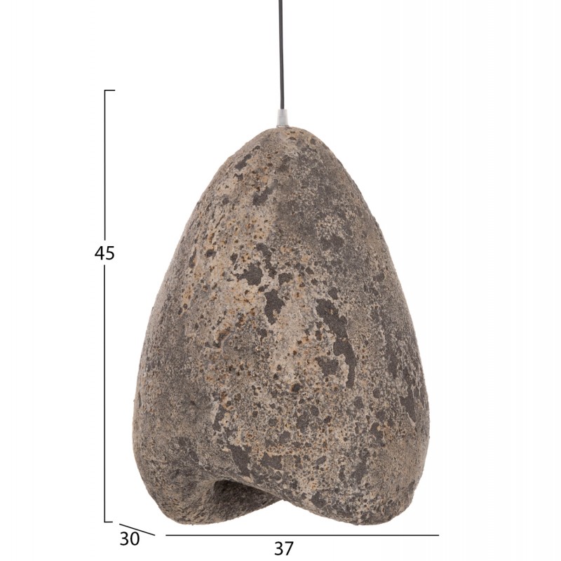 ΦΩΤΙΣΤΙΚΟ ΟΡΟΦΗΣ ΜΕ ΟΨΗ ΠΕΤΡΑΣ STONER (S) HM4417.04 ΓΚΡΙ--37x30x45Υεκ.