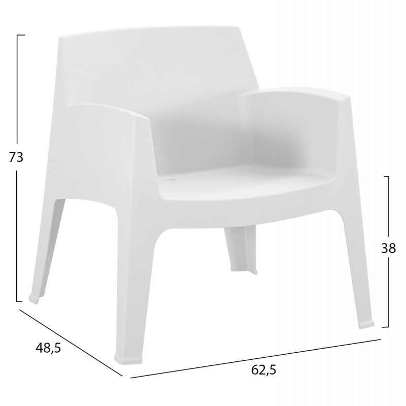 ΠΟΛΥΘΡΟΝΑ ΠΟΛΥΠΡΟΠΥΛΕΝΙΟΥ LOUNGE SLEEK HM6365.01 ΛΕΥΚΟ 62,5x48,5x73Υεκ.