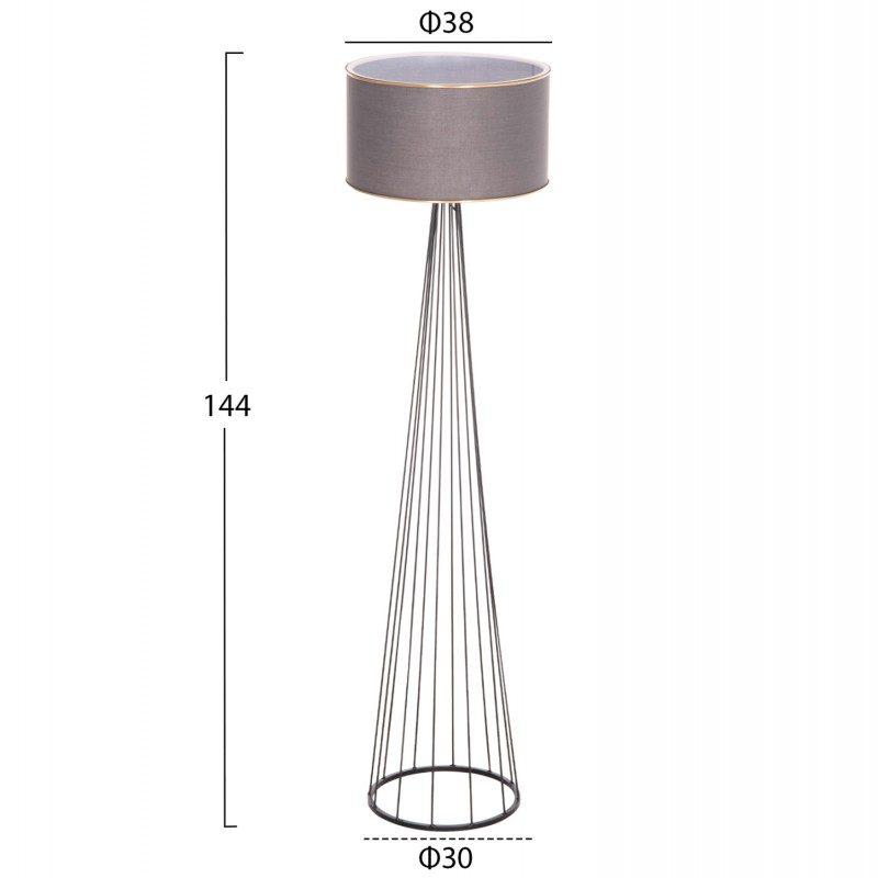 ΦΩΤΙΣΤΙΚΟ ΔΑΠΕΔΟΥ HUE HM7581.11 ΜΕΤΑΛΛΙΚΟ ΓΚΡΙ Φ38x144Υεκ.