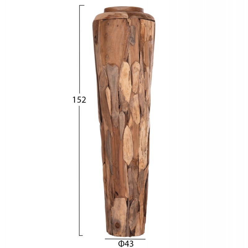 ΔΙΑΚΟΣΜΗΤΙΚΟ ΒΑΖΟ ΔΑΠΕΔΟΥ ZEMLI HM18299 ΚΟΜΜΑΤΙΑ ΑΝΑΚΥΚΛ. TEAK ΦΥΣΙΚΟ Φ43x152Υεκ.