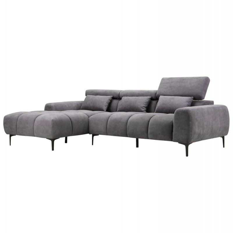 ΚΑΝΑΠΕΣ ΑΡΙΣΤΕΡΗ ΓΩΝΙΑ DIVYA HM3267.12L ΓΚΡΙ ΥΦΑΣΜΑ 264x175x99Υεκ.