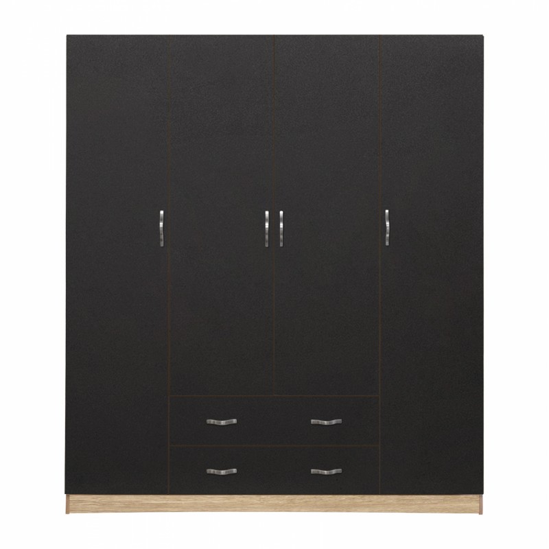 ΝΤΟΥΛΑΠΑ 4ΦΥΛΛΗ BRIANA ΜΕ 2 ΣΥΡΤΑΡΙΑ 200Χ180Χ55.5εκ HM353.04 SONAMA-ΓΚΡΙ