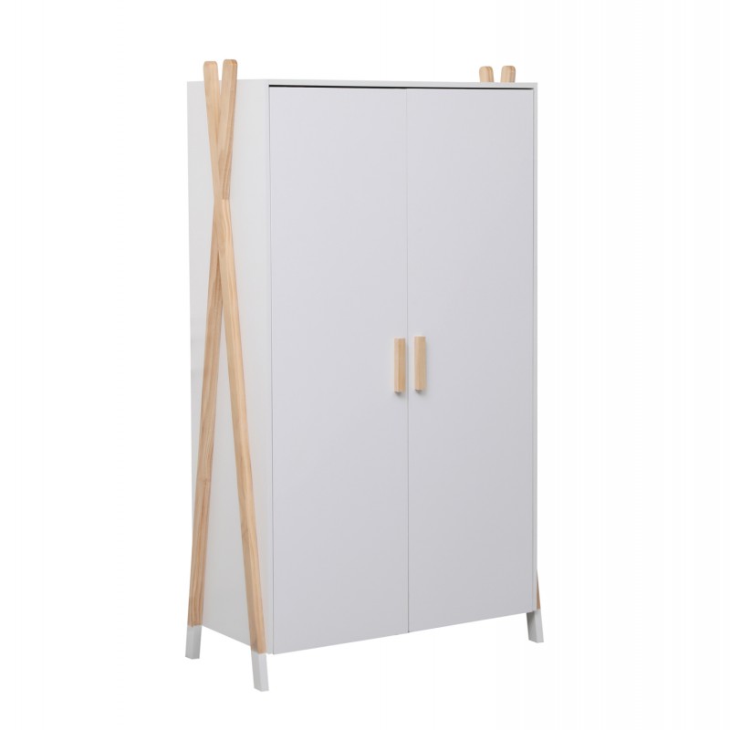 ΝΤΟΥΛΑΠΑ ΠΑΙΔΙΚH PASCHAL HM2494.03 ΛΕΥΚΗ ΜΕΛΑΜΙΝΗ-ΠΟΔΙΑ ΞΥΛΟ ΠΕΥΚΟΥ 96x44x170Υεκ.