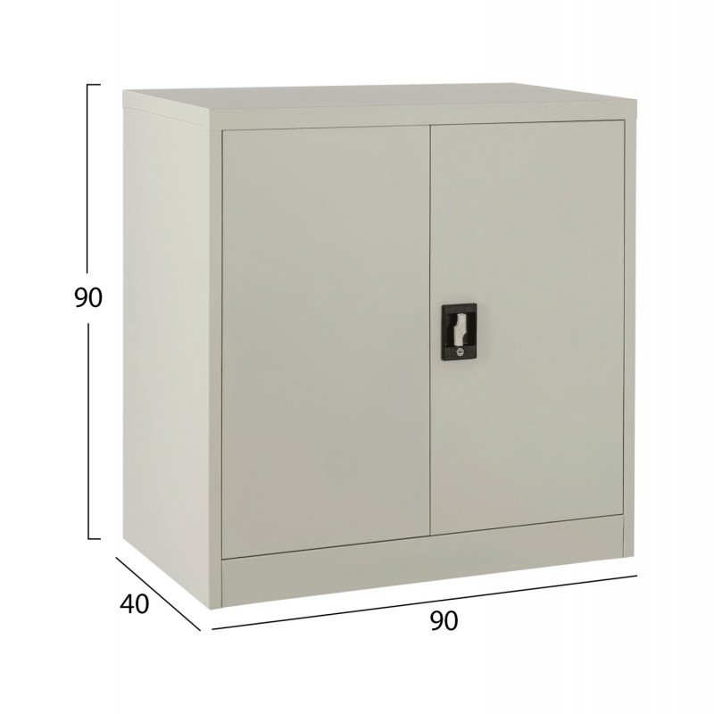 ΝΤΟΥΛΑΠΑ ΜΕΤΑΛΛΙΚΗ HM5960.01 ΜΕ 2 ΑΠΟΘΗΚΕΥΤΙΚΟΥΣ ΧΩΡΟΥΣ ΓΚΡΙ 90Χ40Χ90Υεκ.