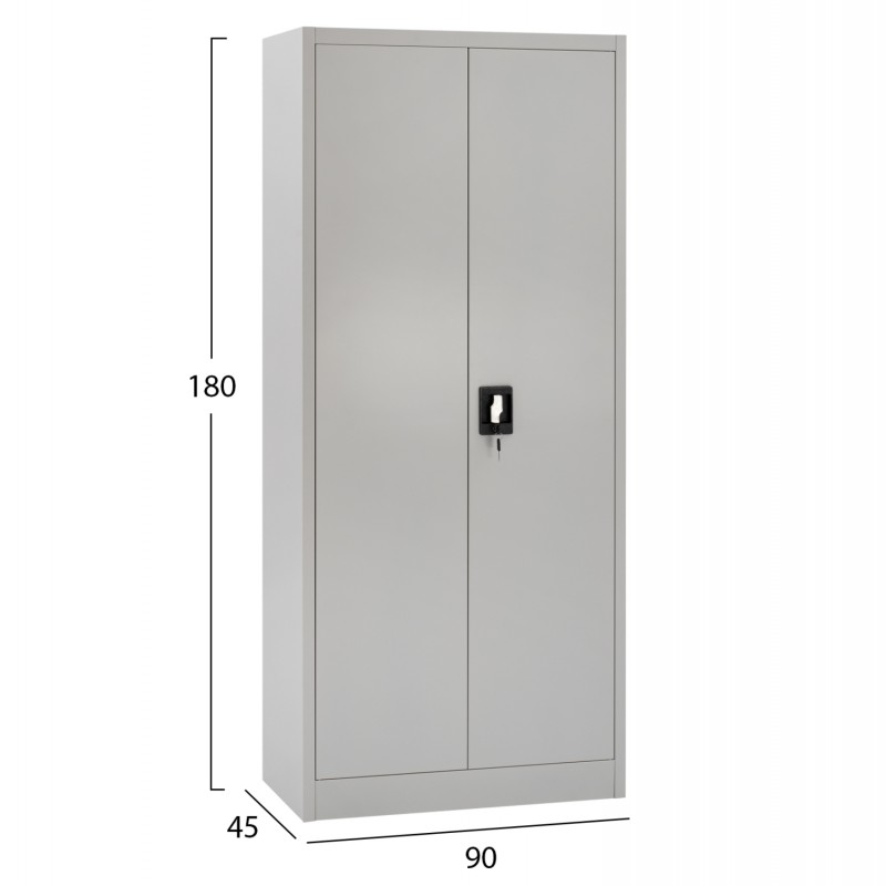 ΝΤΟΥΛΑΠΑ ΜΕΤΑΛΛΙΚΗ HM5961.01 ΜΕ ΧΩΡΙΣΜΑ ΔΙΦΥΛΛΗ ΑΝΟΙΧΤΟ ΓΚΡΙ 90Χ40Χ180Yεκ.