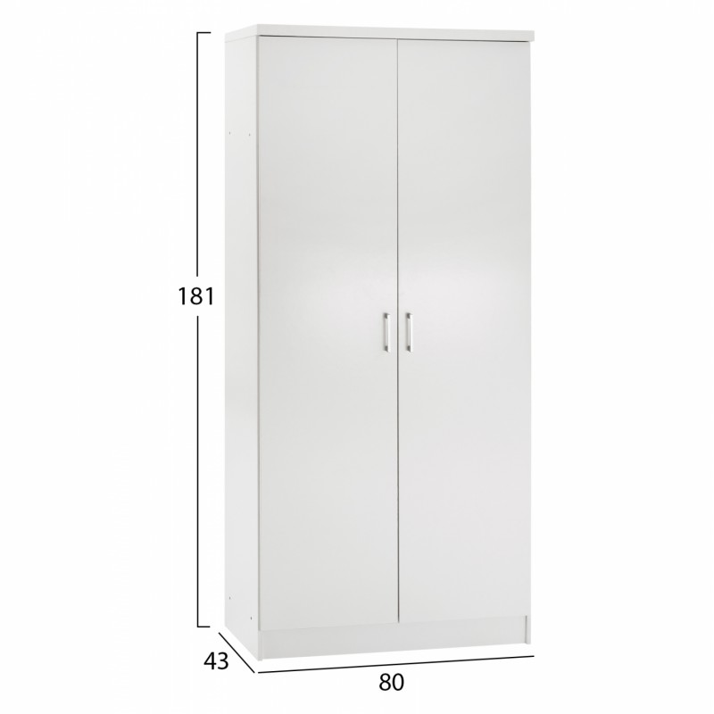 ΝΤΟΥΛΑΠΑ 2ΦΥΛΛΗ JENNA ΛΕΥΚΗ HM368.05 80x43x181 εκ.