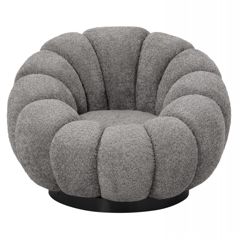 ΠΟΛΥΘΡΟΝΑ ΠΕΡΙΣΤΡΕΦΟΜΕΝΗ GRYMM HM9601.01 ΓΚΡΙ ΜΠΟΥΚΛΕ-ΜΑΥΡΗ ΜΕΤΑΛΛΙΚΗ ΒΑΣΗ 90x93x65Υεκ.