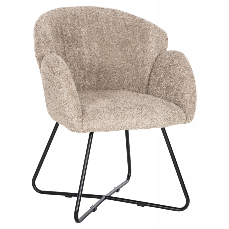 ΠΟΛΥΘΡΟΝΑ HARNIS HM9603.08 ΜΠΕΖ ΜΠΟΥΚΛΕ-ΜΑΥΡΑ ΜΕΤΑΛ.ΠΟΔΙΑ ΧΙΑΣΤΙ 82x62x72Υεκ