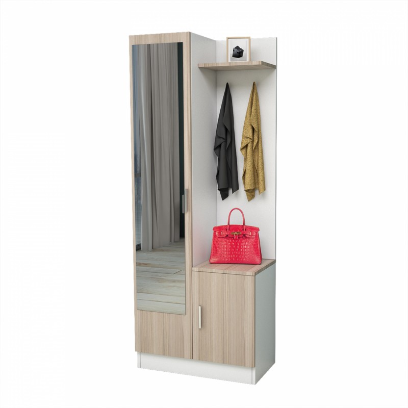 ΕΠΙΠΛΟ ΕΙΣΟΔΟΥ ΜΕ ΚΑΘΡΕΠΤΗ JANICE HM2264 SONAMA ΛΕΥΚΟ 70,3x37,1x181,8 εκ.