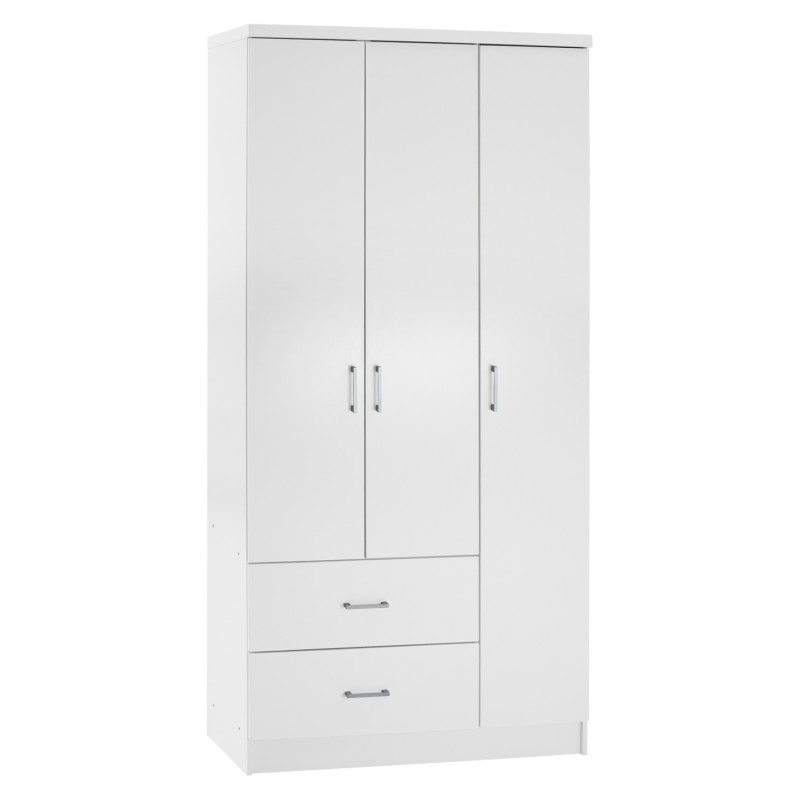 ΝΤΟΥΛΑΠΑ 3ΦΥΛΛΗ ME 2 ΣΥΡΤΑΡΙΑ CAESAR HM340.05 ΛΕΥΚΗ 89x42,5x181 εκ.