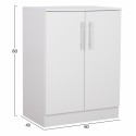 ΠΑΠΟΥΤΣΟΘΗΚΗ ΝΤΟΥΛΑΠΙ EMERIE ΞΥΛΙΝΗ HM2206.05 ΛΕΥΚΗ 60x40x80 εκ.