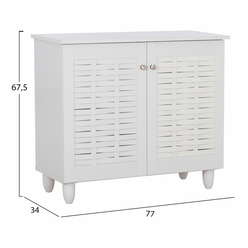 ΠΑΠΟΥΤΣΟΘΗΚΗ-ΝΤΟΥΛΑΠΙ CASSIOPE ΞΥΛΙΝΗ HM2208.05 ΛΕΥΚΗ 77Χ34Χ67.5εκ.