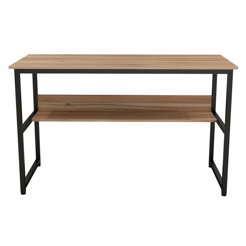 ΓΡΑΦΕΙΟ ΜΕ ΜΕΤΑΛΛΙΚΟ ΣΚΕΛΕΤΟ HM2131.02 ΚΑΡΥΔΙ ΜΑΥΡΟ ΜΑΤ 120X50X75Υ εκ.