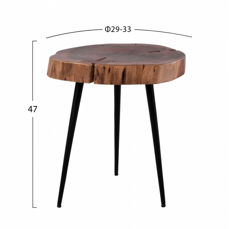 ΤΡΑΠΕΖΙ ΣΑΛΟΝΙΟΥ ΒΟΗΘΗΤΙΚΟ PAXTON ΑΠΟ ΜΑΣΙΦ ΞΥΛΟ ΑΚΑΚΙΑΣ Φ29-33x47Υεκ. HM8369.11