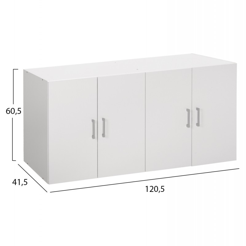 ΠΑΤΑΡΙ 4ΦΥΛΛΗΣ ΝΤΟΥΛΑΠΑΣ FERNANDA HM352.05 ΣΕ ΧΡΩΜΑ ΛΕΥΚΟ 120,5x41,5x60,5Υ εκ.