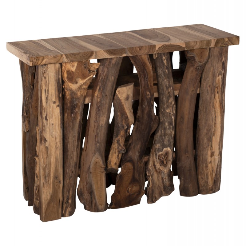 ΚΟΝΣΟΛΑ HM9336 ΑΠΟ ΜΑΣΙΦ ΞΥΛΟ ΤΙΚ ΦΥΣΙΚΟ 100X35X75 εκ.