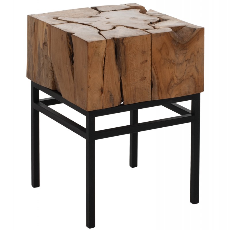 ΒΟΗΘΗΤΙΚΟ ΤΡΑΠΕΖΑΚΙ HM9353 ΑΠΟ ΜΑΣΙΦ ΞΥΛΟ ΤΙΚ ΦΥΣΙΚΟ 38X38X55 ΕΚ.