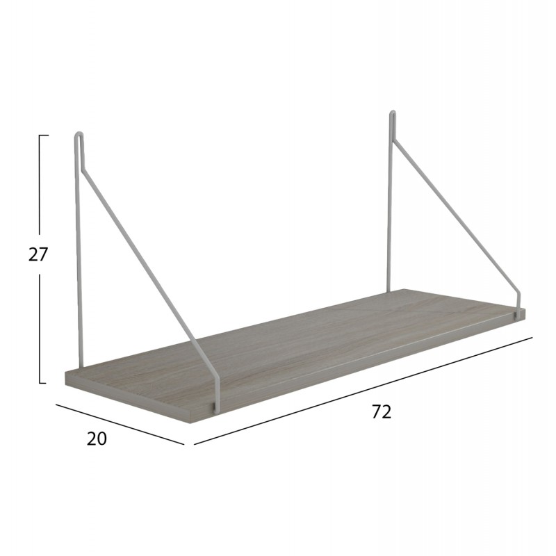 ΡΑΦΙ ΤΟΙΧΟΥ AGILAN ΜΕΛΑΜΙΝΗΣ HM9183.14 SONAMA 72x20x27Y εκ.