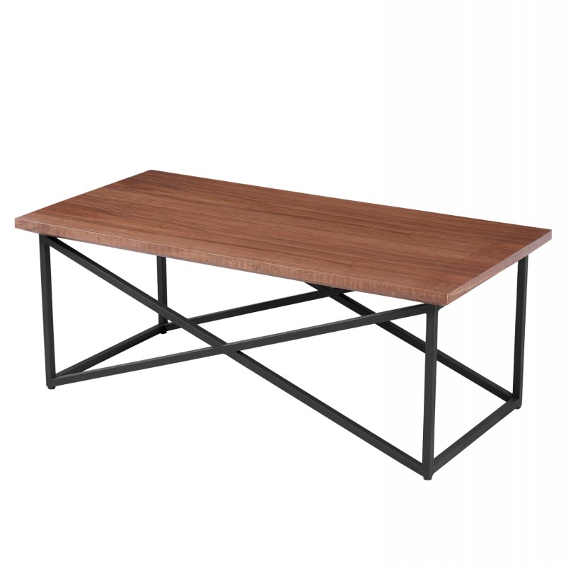 ΤΡΑΠΕΖΙ ΣΑΛΟΝΙΟΥ HM9469.02 MDF ΜΕ ΚΑΠΛΑΜΑ ΑΠΟ ΞΥΛΟ ΦΡΑΞΟΥ 120x60x45,5Yεκ.