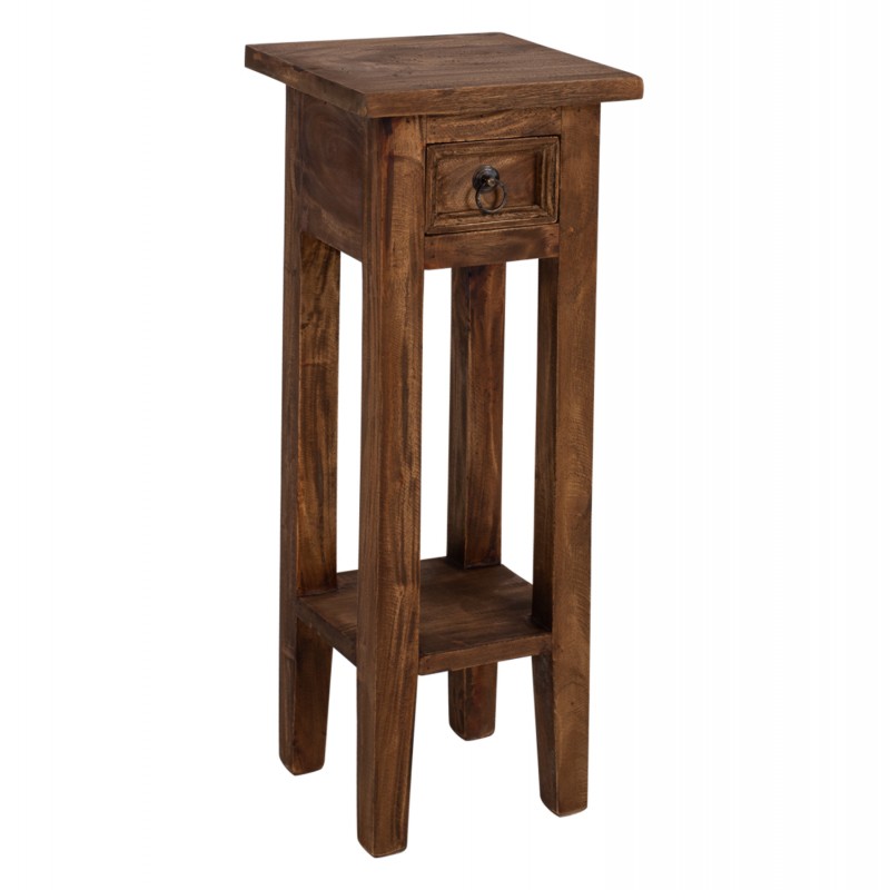 ΒΟΗΘΗΤΙΚΟ ΤΡΑΠΕΖΑΚΙ ΑΠΟ ΜΑΟΝΙ ΞΥΛΟ ΜΕ ΣΥΡΤΑΡΑΚΙ ΦΥΣΙΚΟ 25x25x67Υεκ.HM9484.01