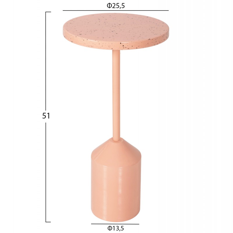 ΒΟΗΘΗΤΙΚΟ ΤΡΑΠΕΖΑΚΙ BOMBAY HM4251.08 ΜΕΤΑΛΛΟ ΣΕ ΣΟΜΟΝ ΜΕ ΠΟΥΑ ΕΠΙΦΑΝΕΙΑ Φ25,5x51Υεκ