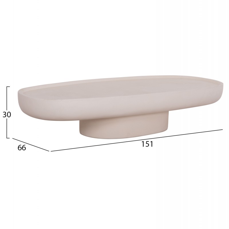 ΤΡΑΠΕΖΙ ΣΑΛΟΝΙΟΥ DESSY HM18153.02 FIBER CEMENT ΣΕ ΛΕΥΚΟ--151x66x30Υεκ.