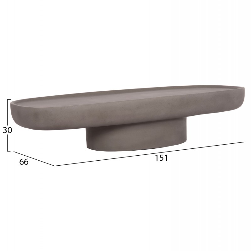 ΤΡΑΠΕΖΙ ΣΑΛΟΝΙΟΥ DESSY HM18153.03 FIBER CEMENT ΣΕ ΓΚΡΙ--151x66x30Υεκ.