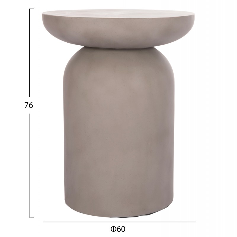 ΒΟΗΘΗΤΙΚΟ ΤΡΑΠΕΖΙ ANNA HM18160.03 FIBER CEMENT ΣΕ ΓΚΡΙ--Φ60x76Υεκ.