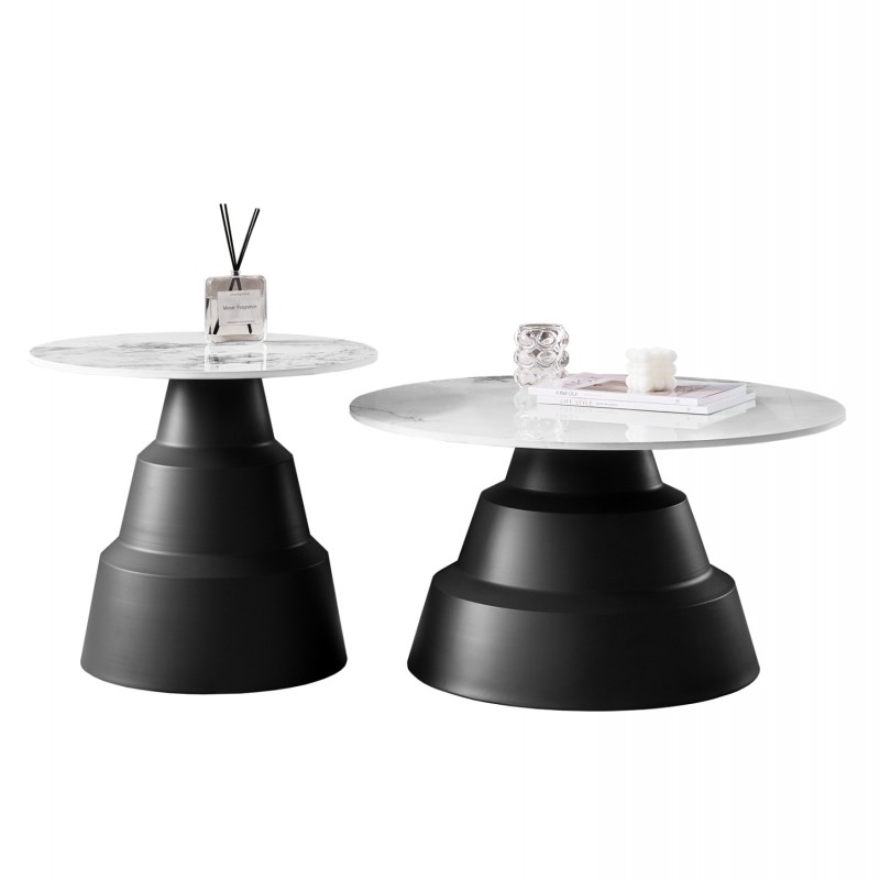 ΤΡΑΠΕΖΙΑ ΣΑΛΟΝΙΟΥ LIDOX HM18306.02 SINTERED STONE TOP- SNOW WHITE ΧΡΩΜΑ Φ50 & Φ70