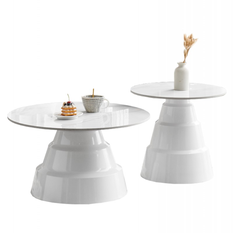 ΤΡΑΠΕΖΙΑ ΣΑΛΟΝΙΟΥ LIDOX HM18306.01 SINTERED STONE TOPS KAI ΒΑΣΕΙΣ--ΛΕΥΚΑ Φ50 & Φ70