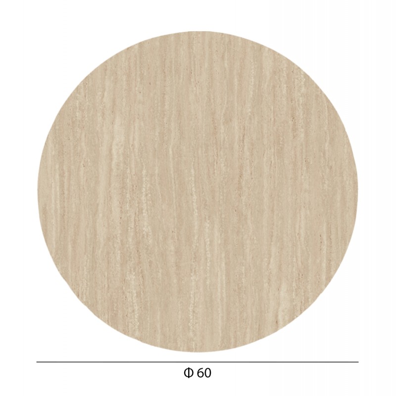 ΕΠΙΦΑΝΕΙΑ ΤΡΑΠΕΖΙΟΥ HPL ΣΤΡΟΓΓΥΛΗ HM5841.35 TRAVERTINE Φ60εκ.