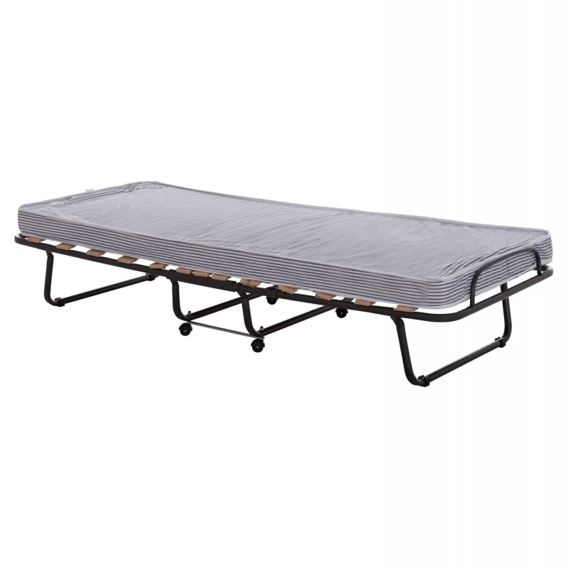 ΚΡΕΒΑΤΙ-ΡΑΝΤΖΟ ΙΤΑΛΙΑΣ NOBLE HM393.01 ΜΕΤΑΛΛΙΚΟ ΜΕ ΡΟΔΕΣ & ΣΤΡΩΜΑ 9εκ ΜΠΛΕ-ΛΕΥΚΟ 80x182x37.5Υεκ.