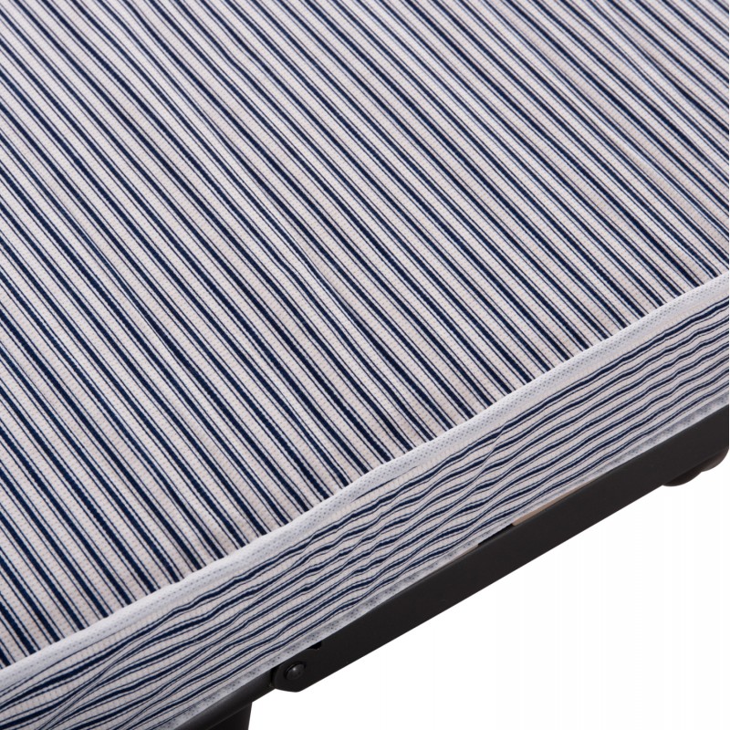 ΚΡΕΒΑΤΙ-ΡΑΝΤΖΟ ΙΤΑΛΙΑΣ NOBLE HM393.01 ΜΕΤΑΛΛΙΚΟ ΜΕ ΡΟΔΕΣ & ΣΤΡΩΜΑ 9εκ ΜΠΛΕ-ΛΕΥΚΟ 80x182x37.5Υεκ.