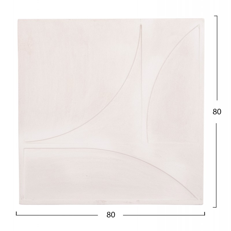 ΠΙΝΑΚΑΣ ΤΕΤΡΑΓΩΝΟΣ ΣΕΙΡΑ SANTORINI HM4507 MDF ΣΕ ΥΠΟΛΕΥΚΟ ΧΡΩΜΑ 80x4(πάχος)x80Υεκ.