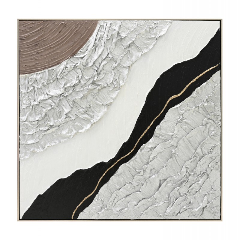 ΠΙΝΑΚΑΣ ΤΟΙΧΟΥ ABSTRACT (ΤΕΤΡΑΓΩΝΟΣ) HM4553.01 ΚΟΡΝΙΖΑ ΜΠΕΖ-ΚΑΜΒΑΣ 82x4.5x82Υεκ