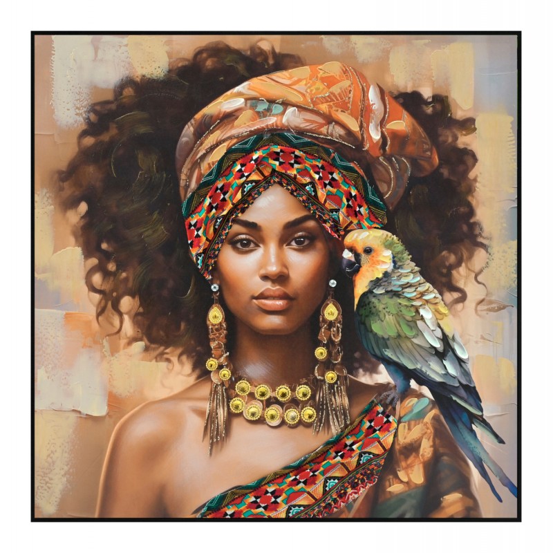 ΠΙΝΑΚΑΣ TOIXOY ΤΕΤΡΑΓΩΝΟΣ HM4566 ΚΟΡΝΙΖΑ ΜΑΥΡΗ-ΚΑΜΒΑΣ ΕΚΤΥΠΩΣΗ ΓΥΝΑΙΚΕΙΑ ΦΙΓΟΥΡΑ 82x4,5x82Υεκ.