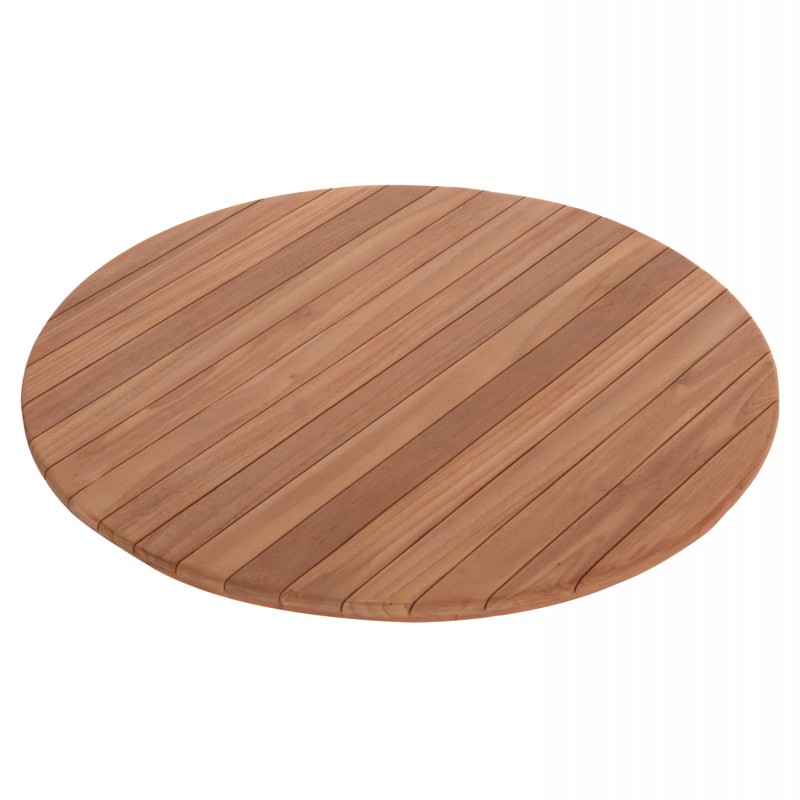 ΕΠΙΦΑΝΕΙΑ ΤΡΑΠΕΖΙΟΥ ΣΤΡΟΓΓΥΛΗ HM18134 ΞΥΛΟ TEAK--ΦΥΣΙΚΟ Φ80x4(πάχος)εκ.