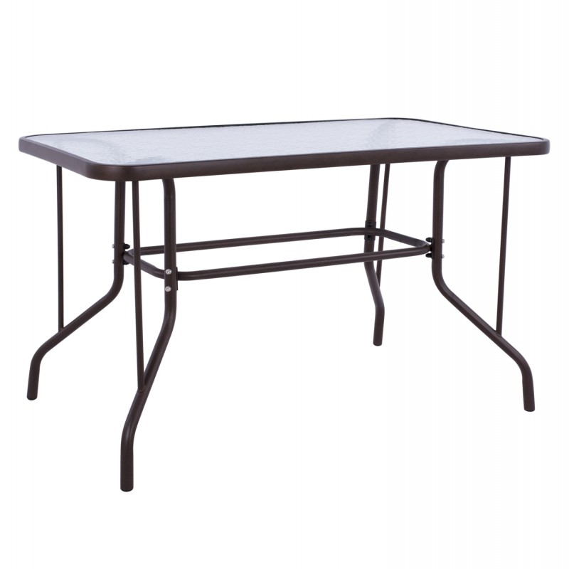 ΤΡΑΠΕΖΙ ADAM 110Χ60Χ71Υεκ.ΜΕΤΑΛΛΙΚΟ ΚΑΦΕ ΜΕ ΓΥΑΛΙΝΗ ΕΠΙΦΑΝΕΙΑ HM5020.02