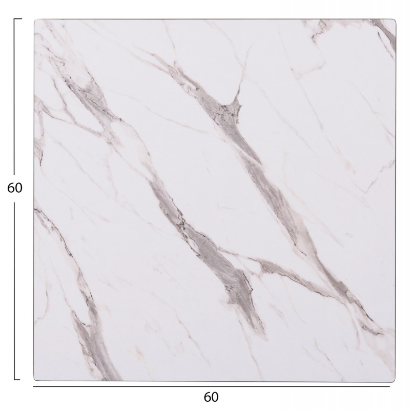 ΕΠΙΦΑΝΕΙΑ ΤΡΑΠΕΖΙΟΥ HPL GLOSSΥ HM6363.01 ΤΕΤΡΑΓΩΝΗ COMPACT ΛΕΥΚΟ ΜΑΡΜΑΡΟ 60x60x1.5εκ