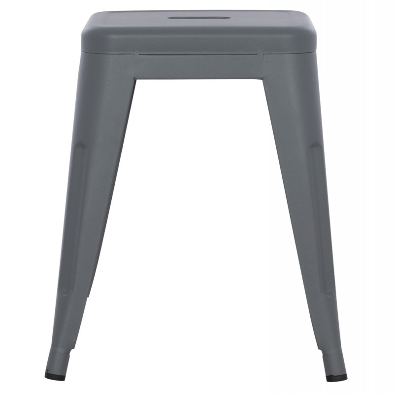 ΣΚΑΜΠΟ ΜΕΤΑΛΛΙΚΟ MELITA HM0096.50 ΣΕ ΓΚΡΙ ΜΑΤ ΧΡΩΜΑ 39x39x46Υεκ.