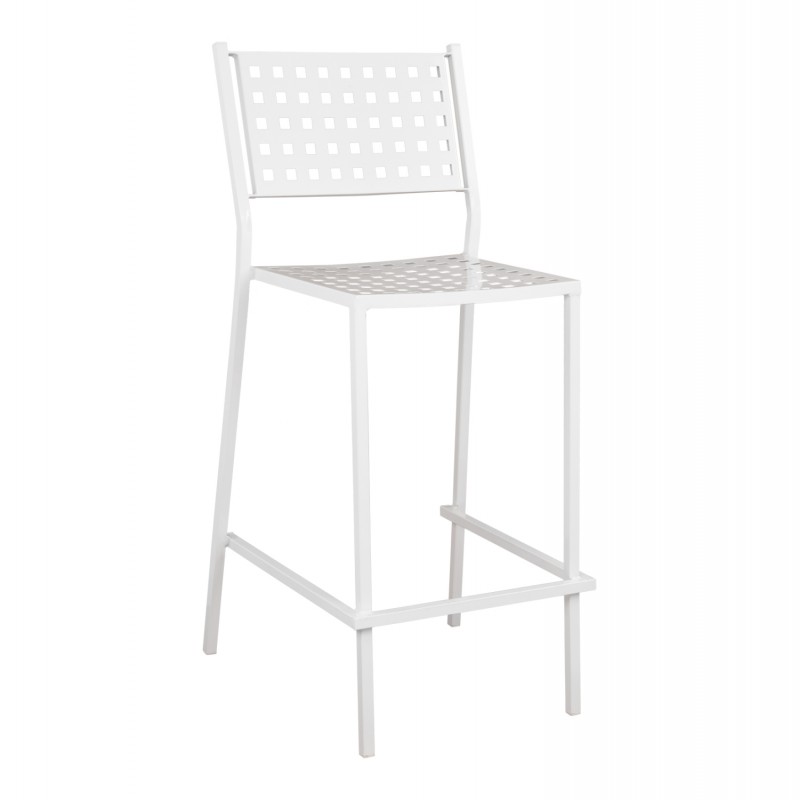 ΣΚΑΜΠΟ ΜΠΑΡ ΜΕΤΑΛΛΙΚΟ OLYMPIAS HM5528.02 ΣΕ ΛΕΥΚΗ ΑΠΟΧΡΩΣΗ 47x58x111 εκ.